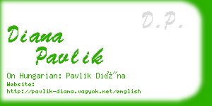 diana pavlik business card